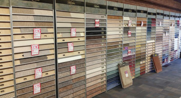 Residential carpeting in the Salibas showroom